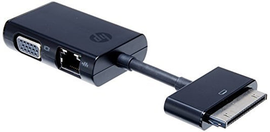 HP Dock Connector to Ethernet and VGA Adapter