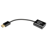 Tripp Lite DisplayPort to VGA Active Cable Adapter, DP 1.2, DP to HD15 (M/F), 1080p, DP2VGA, 6 in. (P134-06N-VGA-V2), Black