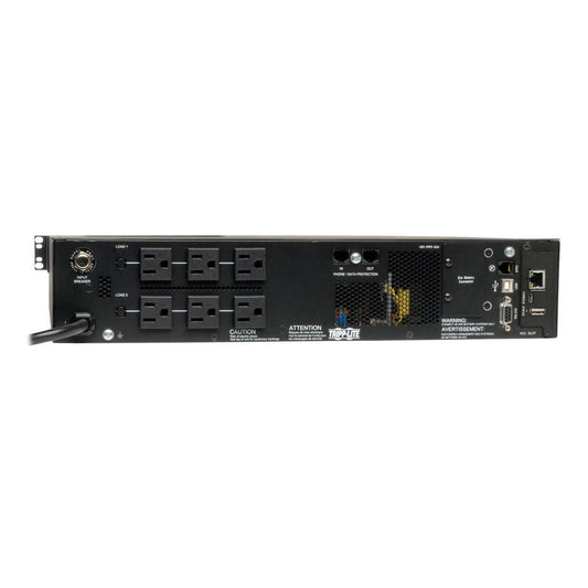 Tripp Lite 1500VA Smart Online UPS, 1.35kW Double-Conversion, 2U LCD USB DB9 (SU1500RTXLCDN)