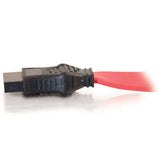 C2G 10192 7-pin 180° 1-Device Serial ATA Cable, Red (1 Foot, 12 Inches)