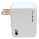 Tripp Lite Dual Port USB Tablet Wall Travel Charger 5V/1.0/2.4A (U280-002-W12), White/Blue