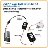 Tripp Lite B202-150 USB Over CAT5 Extender USB A/A, Male/Female (Black)