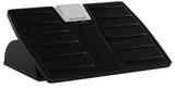 FELLOWES 8035001 Adjustable Locking Footrest w/Microban, 17 1/2 x 13 1/8 x 5 5/8, Black/Silver
