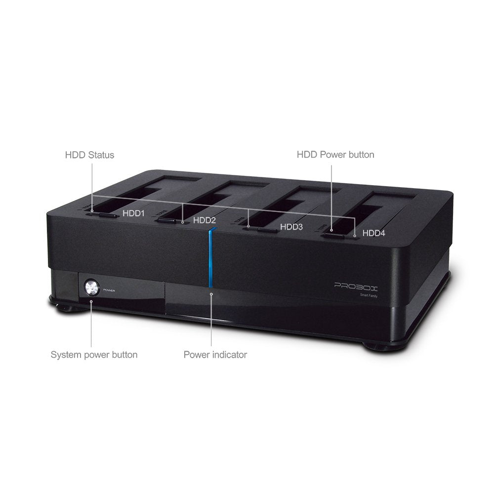 Mediasonic 4 Bay Dock for 2.5" / 3.5" SATA HDD/SSD - USB 3.0 & eSATA Support 12TB HDD (HFD1-SU3S2)