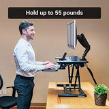 FlexiSpot Motorized Standing Desk - 36" Wide Electric Stand up Desk Computer Riser with Quick Release Keyboard Tray EM7