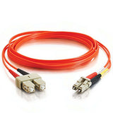 C2G / Cables to Go 38612 LC/SC Plenum-Rated Duplex 62.5/125 Multimode Fiber Patch Cable (8 Meter, Orange)