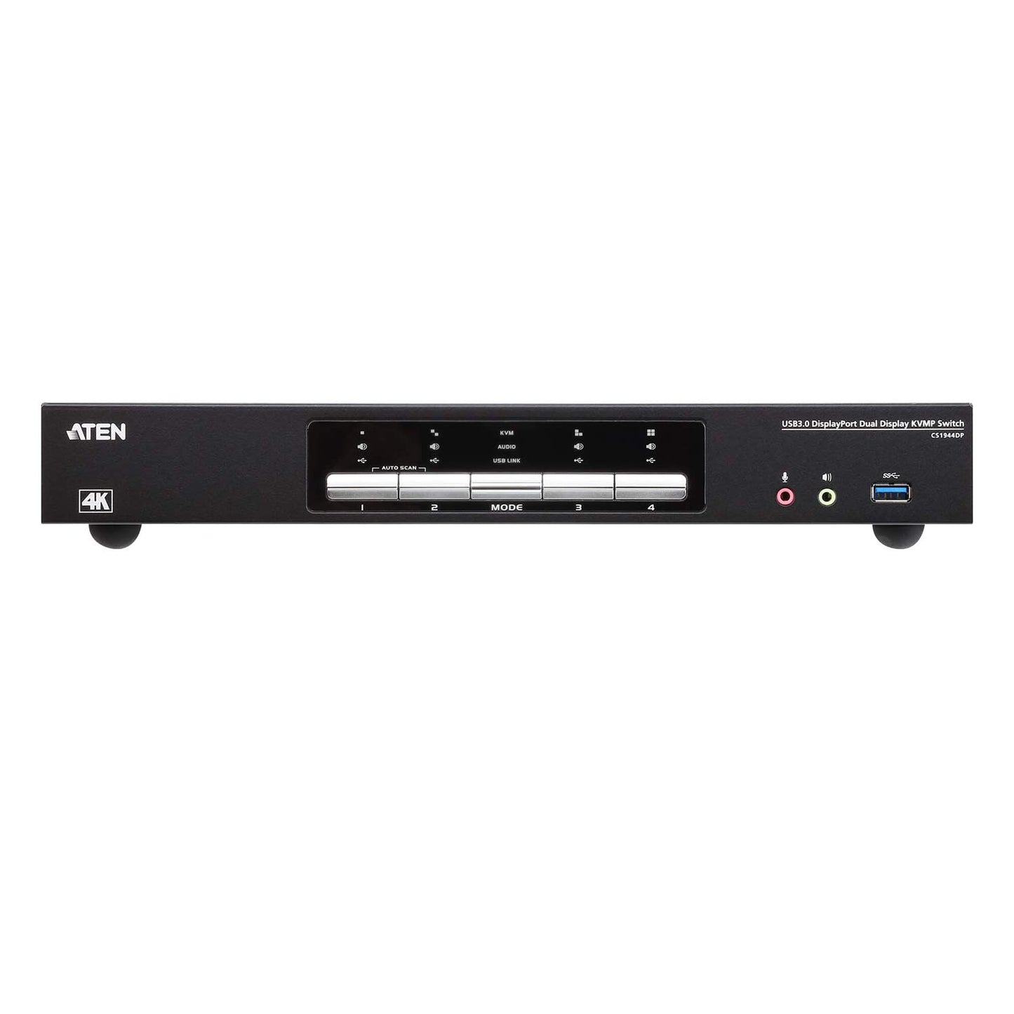 ATEN CS1944DP 4-Port USB 3.0 4K 60Hz DisplayPort Dual Monitor Display KVMP Switch