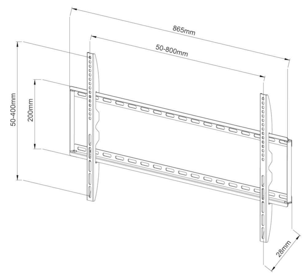 Slim Fixed Eco Wall Mount 42-80in