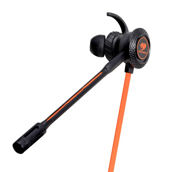 Cougar 3H200P13B.0001 MEGARA Gaming Headset Headphone Earbuds - Dual Microphone in Line Volume Manager - Noise Isolation - for Gaming PC, Laptop, Mac