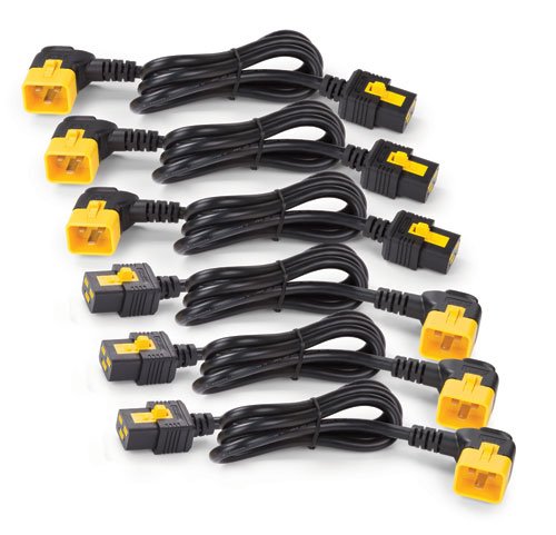 1.2m Power Cord Kit 6ea Locking C19 to C20 90 Degree for Ap8000 PDU