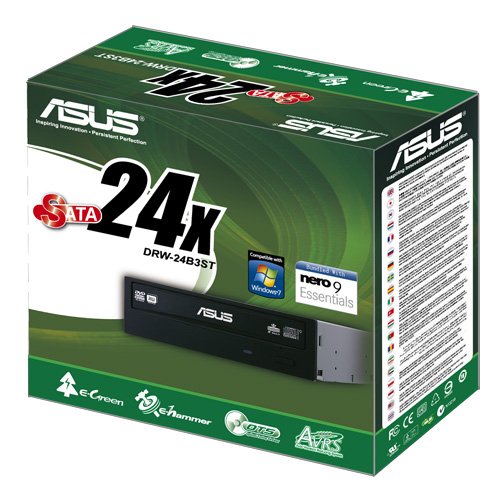 Asus DRW-24B3ST/BLK/G Internal 24X Sata Optical Drive Drw-24B3St/Blk/G (Black)