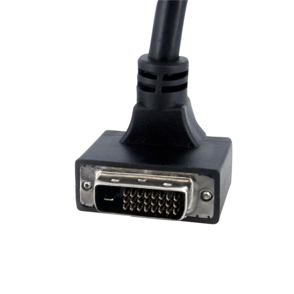 StarTech.com 6 ft 90 Degree Down Angled Dual Link DVI-D Monitor Cable M/M - Male to Male 25 pin DVI-D Video Cable Black 6 Feet - 2560x1600 (DVIDDMMBA6)