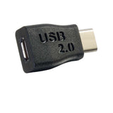 C2G 28869 USB 2.0 USB-C Male to USB Micro-B Female Adapter, Black