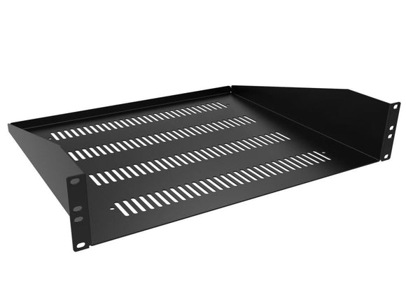 2u Heavy-Duty Two Post Mounting Vented Cantilever Shelf