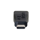 C2G 28869 USB 2.0 USB-C Male to USB Micro-B Female Adapter, Black