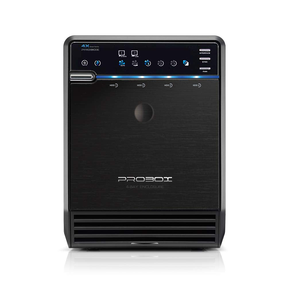 Mediasonic ProBox HF2-SU3S2 4 Bay 3.5" SATA HDD Enclosure - USB 3.0 & eSATA Support SATA 3 6.0Gbps HDD transfer speed