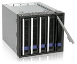 ICY DOCK FatCage MB155SP-B 5 Bay EZ-Tray 3.5" SATA Hard Drive Hot-Swap Backplane Cage in 3X 5.25 Bay