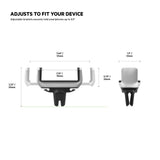 Belkin Universal Car Vent Mount for iPhone, Samsung Galaxy and Most Smartphones up to 5.5" (Latest Model)(F7U017bt), Black and Silver