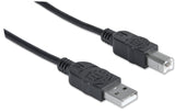 Manhattan 10-Feet Hi-Speed USB Device Cable A Male/B Male, Black (333382)