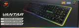 Cougar Vantar RGB Gaming Keyboard-8 Different Lightning Effects - Scissor Switch Mechanism - Silent Keys