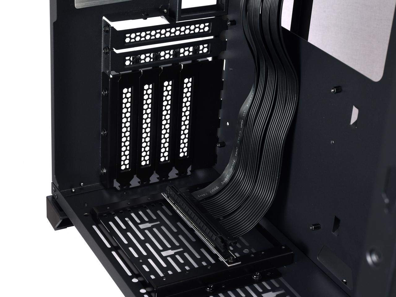 Lian Li O11D-1X, Premium PCI-E x16 3.0 Extender Riser Cable 200mm and Cover Bracket, Black