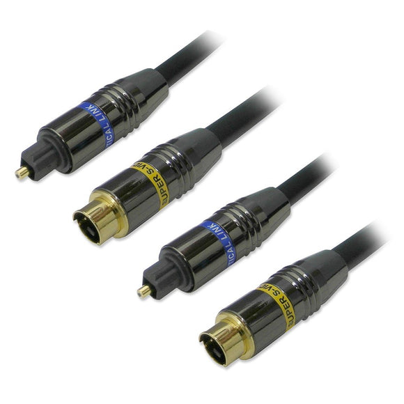 Streamwire POF-918DS-A0 Svideo/Optical Digital Audio, 6 ft