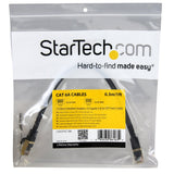 StarTech.com Cat6a Ethernet Cable - 1 ft Network Patch Cable - Black - Shielded (STP) - Molded Cat 5 Network Cable - Cat 6a Ethernet Cord - 1ft (C6ASPAT1BK)