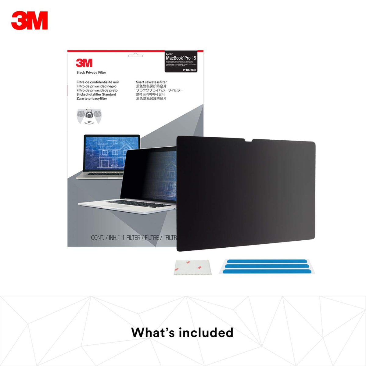 3M Privacy Filter for 15" MacBook Pro - 2016 Model (PFNAP008)