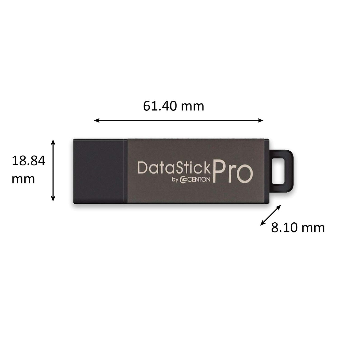 Centon MP Valuepack USB 2.0 Datastick Pro (Grey), 2GB, 25Pack