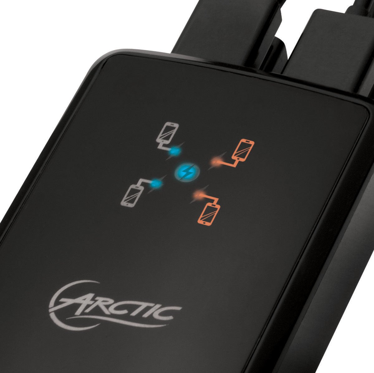 ARCTIC Home 4500 USB Portable Wall Charger, 4-Port 4.5A Total Output, Fast-Charge, US Plug, Black
