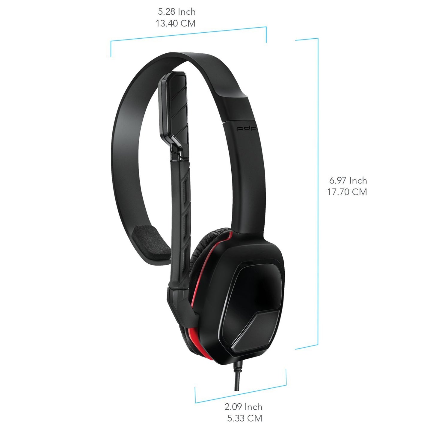Nintendo Switch Afterglow LVL 1 Chat Communicator Wired Headset by PDP