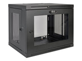 Tripp Lite 9U Wall Mount Rack Enclosure Server Cabinet with Acrylic Glass Window, 16.5" Deep, Switch-Depth, Black