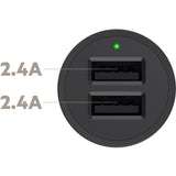 Belkin 4.8 A Dual Car Charger with Lightning Cable for iPhone 6/6S/6S Plus/7/7 Plus - Black