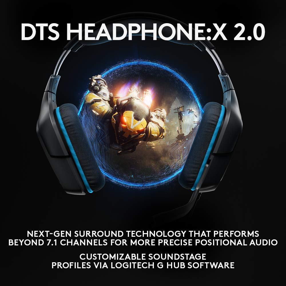Logitech G432 DTS:X 7.1 Surround Sound Wired PC Gaming Headset (Leatherette)