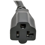 Tripp Lite P046-06N-T 6" Heavy-Duty Power Adapter Cord, 20A, 12 AWG, Black