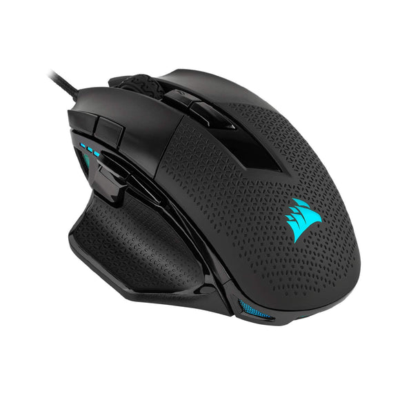 Corsair Nightsword RGB, Performance Tunable FPS/MOBA Gaming Mouse, Black, Backlit RGB LED, 18000 DPI, Optical