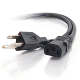 C2G 03130 18 AWG Universal Power Cord (NEMA 5-15P to IEC320C13) TAA Compliant, Black (6 Feet, 1.82 Meters)