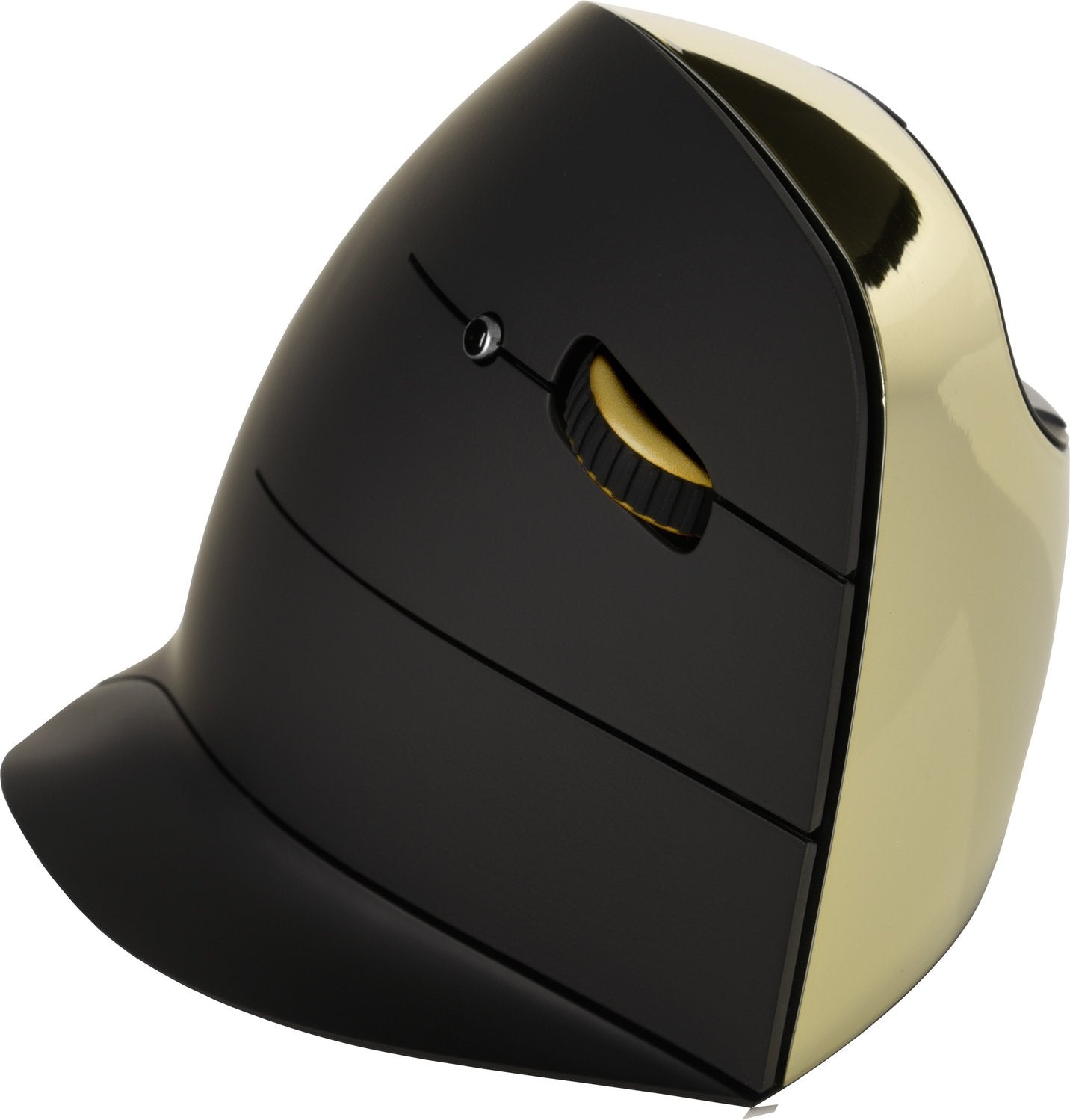 Evoluant Vertical Mouse C Series Wireless Right Hand Ergonomic Design Black/Chrome VMCRW, Clear