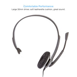 Cyber Acoustics Mono Headset, headphone with microphone, great for K12 School Classroom and Education (AC-104)