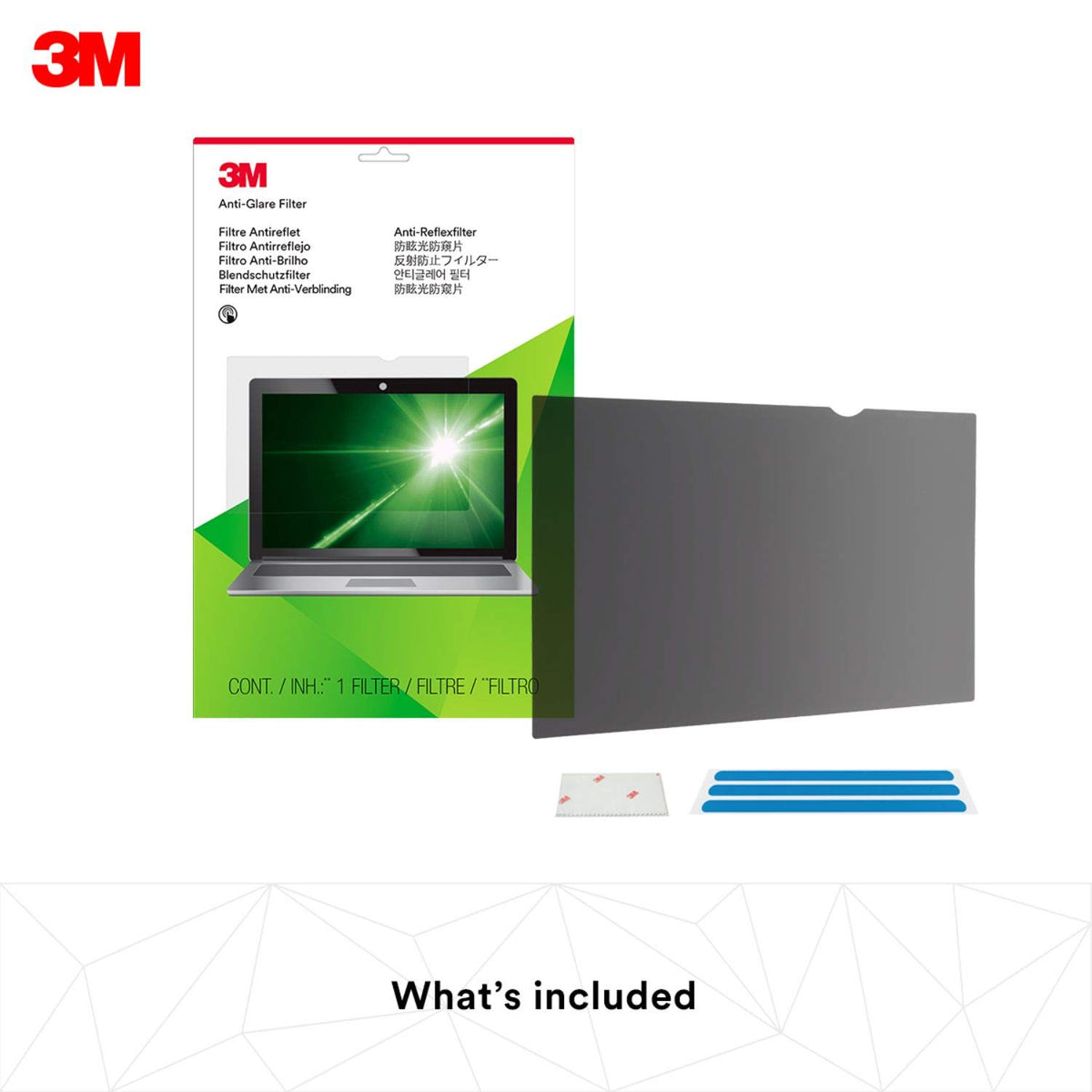 3M Anti-Glare Filter for Laptops with  12.5 inch Monitors - Widescreen 16:9 - AG125W9B