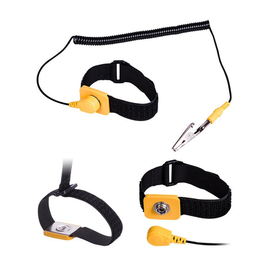 Rosewill Anti Static Wrist Strap Band, ESD Strap Anti Shock Wristband Bracelet with Grounding Wire Alligator Clip, Detachable Extra Long Cord (Packaging May Vary) - RTK-002