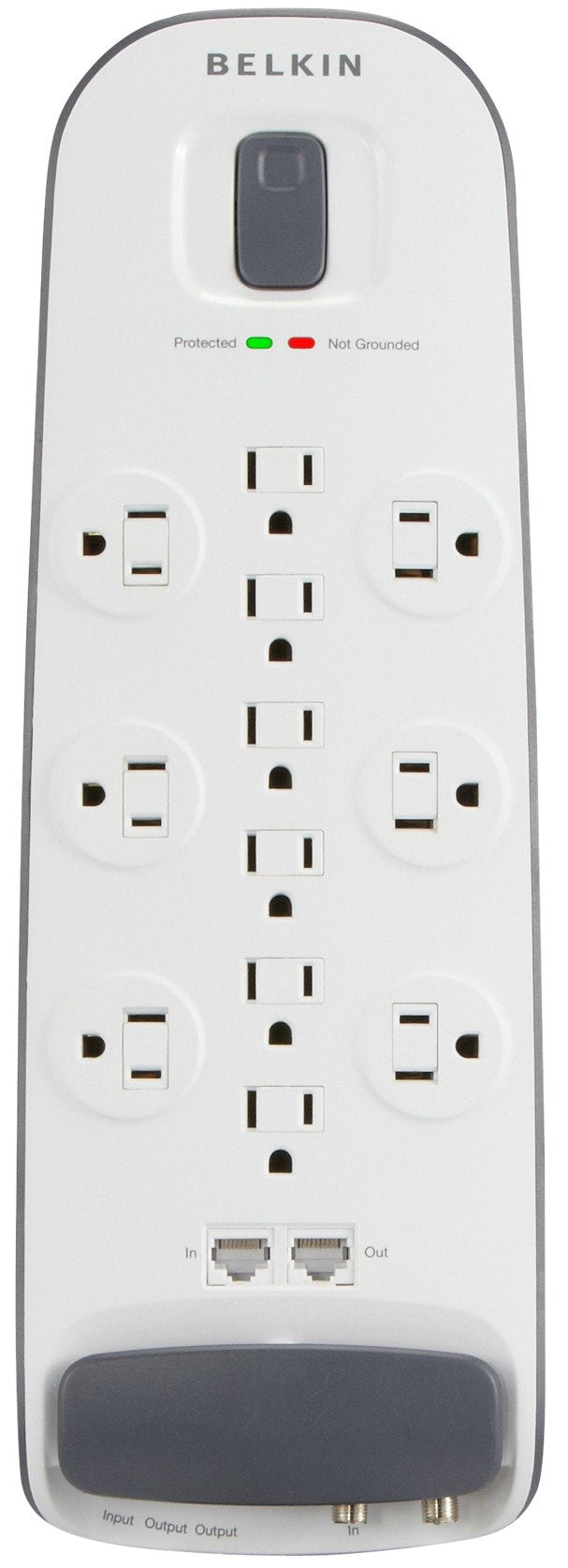 Belkin 12-Outlet Advanced Power Strip Surge Protector with 8-Foot Power Cord and Ethernet / Cable / Satellite / Telephone / Coaxial Protection, 4000 Joules (BV112234-08)