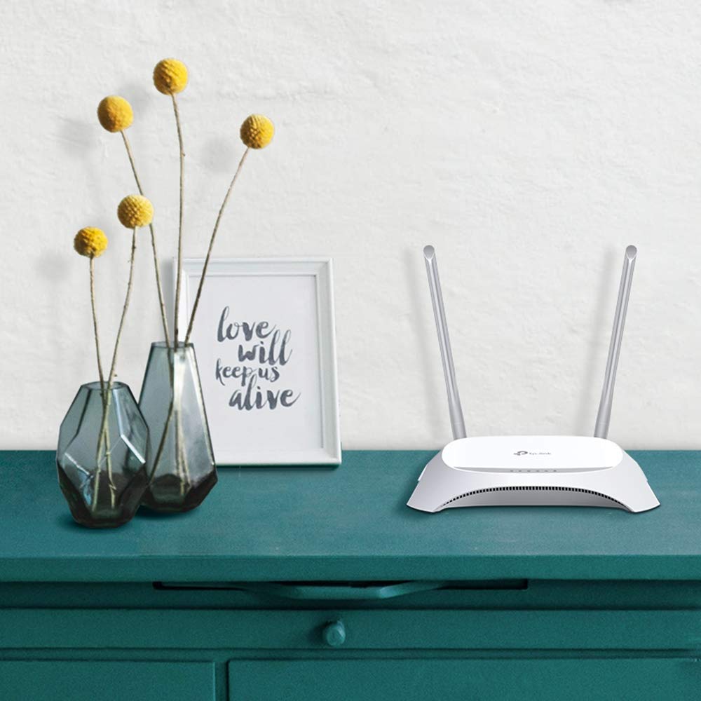 TP-LINK TL-MR3420 Wireless N300 3G/4G Router, 2.4Ghz 300Mbps, Compatible with UMTS/HSPA/EVDO USB Modem, 2x 5dBi antennas