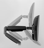 Mount-It! Dual Monitor Stand | Height Adjustable Dual Monitor Desk Mount | Mount Computer Monitors up to 32 Inches | VESA Mount 75x75 and 100x100, 20 Lb Capacity Each Arm, Black (MI-1772B)