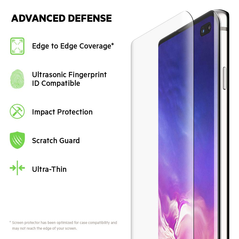 Belkin Screen Protector for Samsung Galaxy S10+ - Black