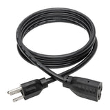 6ft Power Extension Cord 16awg 13a 120v 5-15r to 5-15p