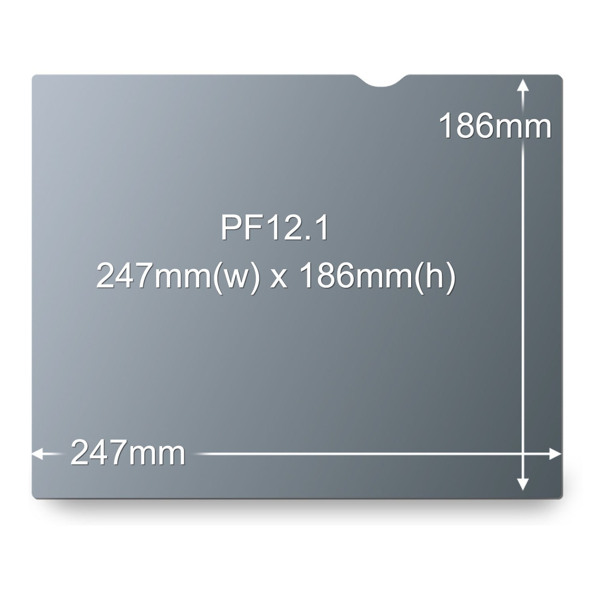 3M Laptop Screen Privacy Filter for 13.3 inch Monitors - Black - 4:3 Aspect - PF133C3B