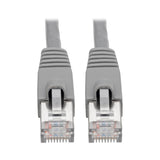 Tripp Lite N262-003-GY Cat6a Snagless Shielded STP Network Patch Cable 10G Certified, PoE, Gray, RJ45 M/M 3'