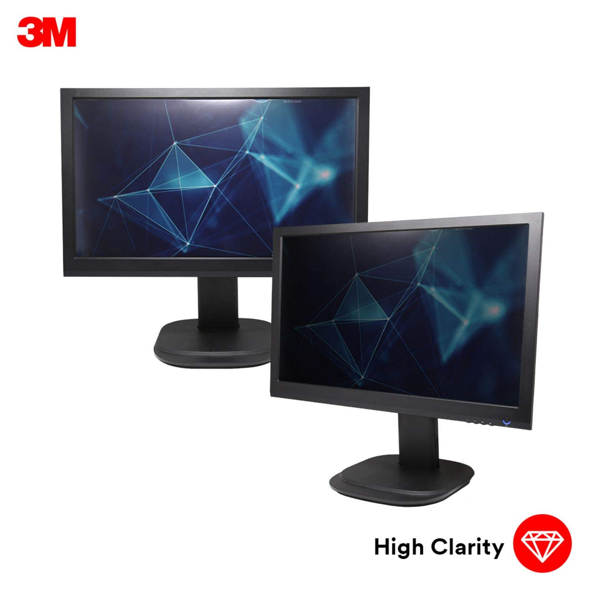 3M Computer Privacy Screen Filter for 21.5 inch Monitors - High Clarity - Widescreen 16:9 - HC215W9B