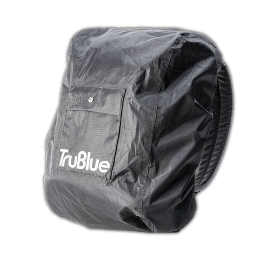 TruBlue Universal Rain Cover for Backpacks - with Outside Pocket & - Reflective Logo - Measures 30 X 50 X 20cm - Black